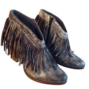 Ariat Silver Fringe Ankle Boots
